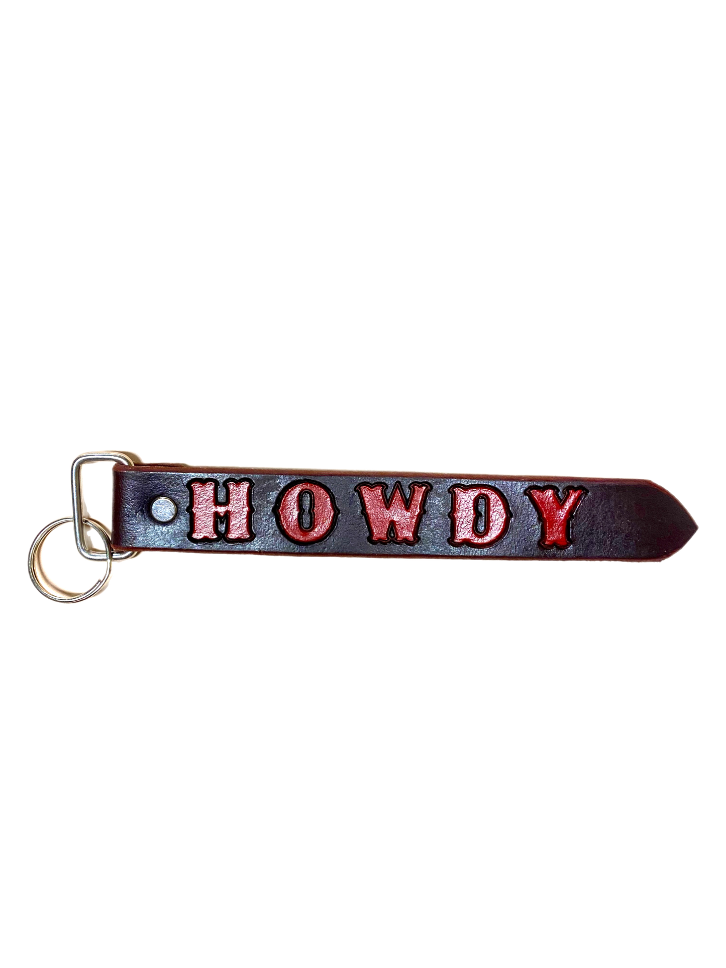 Discover the "Howdy" Handmade Leather Key Chains