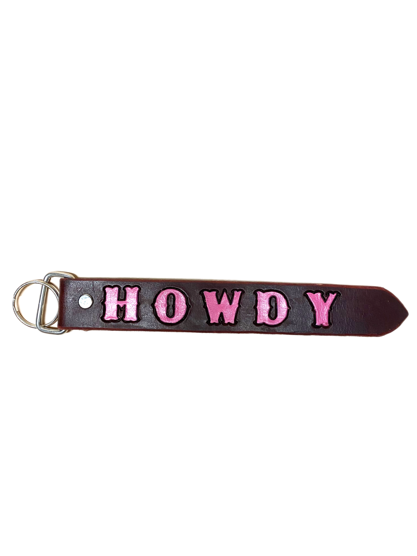 Discover the "Howdy" Handmade Leather Key Chains