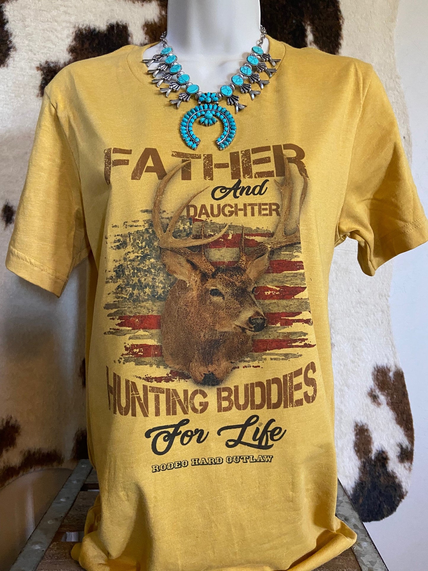 Father & Daughter Hunting Buddies Ladies l Unisex Jersey Short Sleeve Tee